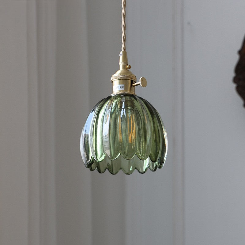 Vintage Glass Pendant Lamp | Elegant Japanese Design for Modern Spaces 0