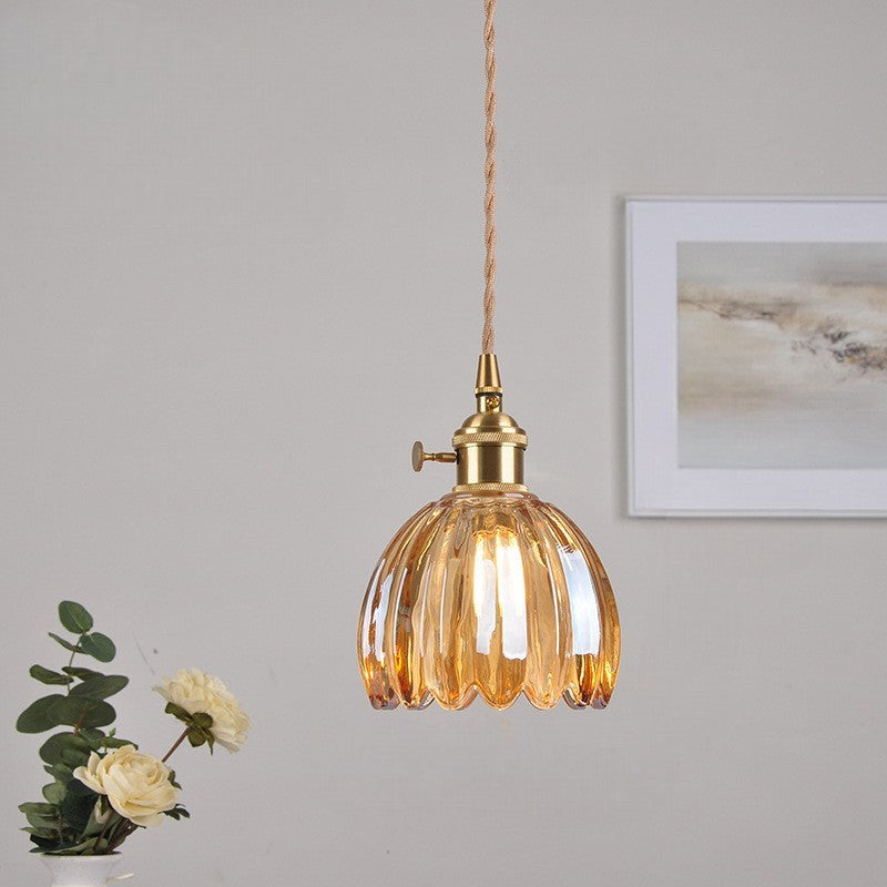 Vintage Glass Pendant Lamp | Elegant Japanese Design for Modern Spaces 10