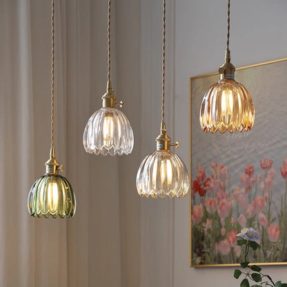 Vintage Glass Pendant Lamp | Elegant Japanese Design for Modern Spaces 1