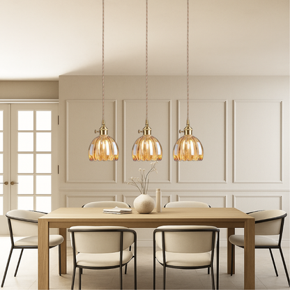 Vintage Glass Pendant Lamp | Elegant Japanese Design for Modern Spaces 2