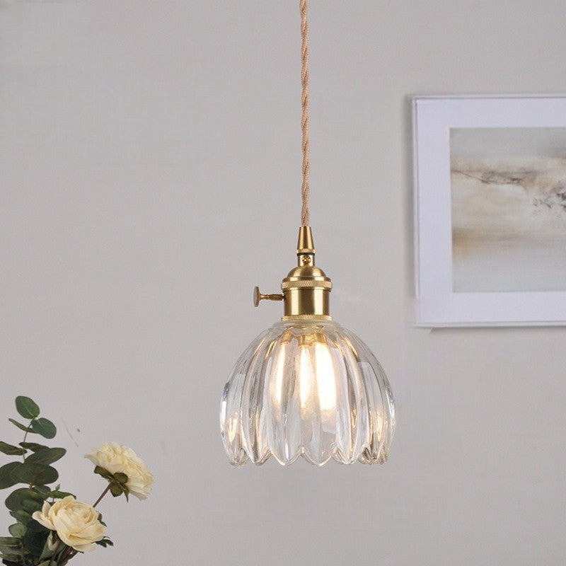 Vintage Glass Pendant Lamp | Elegant Japanese Design for Modern Spaces 7