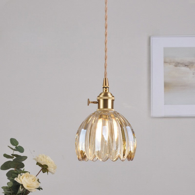 Vintage Glass Pendant Lamp | Elegant Japanese Design for Modern Spaces 8
