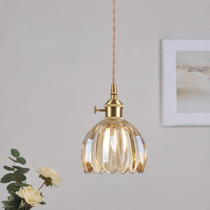 Vintage Glass Pendant Lamp | Elegant Japanese Design for Modern Spaces 8