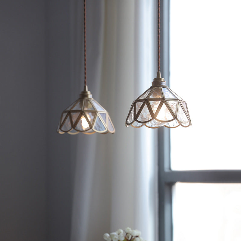 Vintage Glass Pendant Lamp | Elegant Lighting for Dining and Living Spaces 3