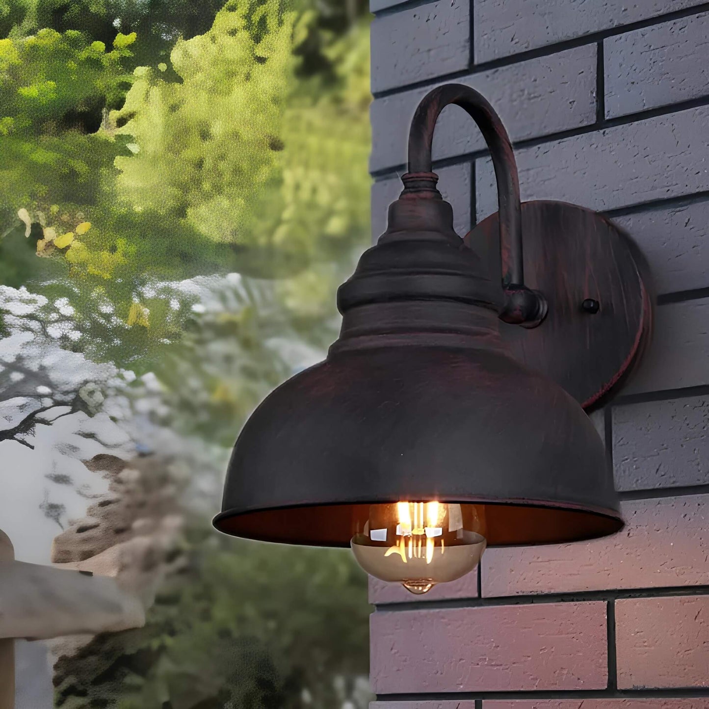 Vintage Outdoor Wall Lantern | Weather-Resistant Design for Patios 0