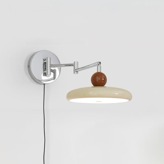 Plug-in Wall Lamp | Elegant Round Design with Integrated LED 1