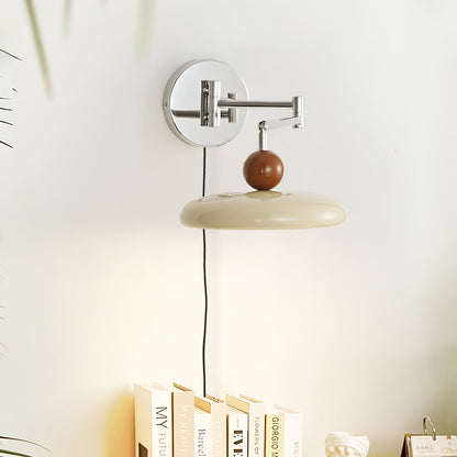 Plug-in Wall Lamp | Elegant Round Design with Integrated LED 4