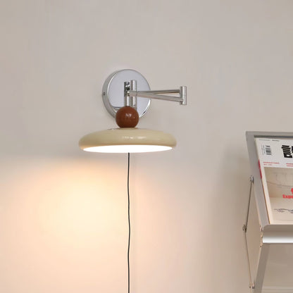 Plug-in Wall Lamp | Elegant Round Design with Integrated LED 6
