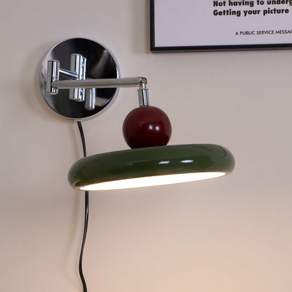 Plug-in Wall Lamp | Elegant Round Design with Integrated LED 9