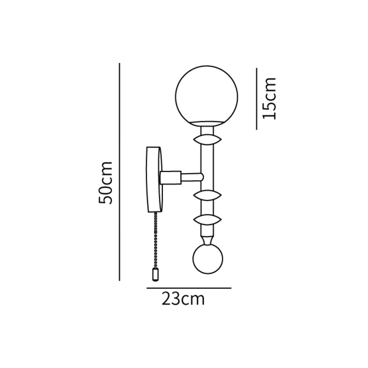 Wall Sconce Lighting Fixture | Elegant Metal and Wood Design 3