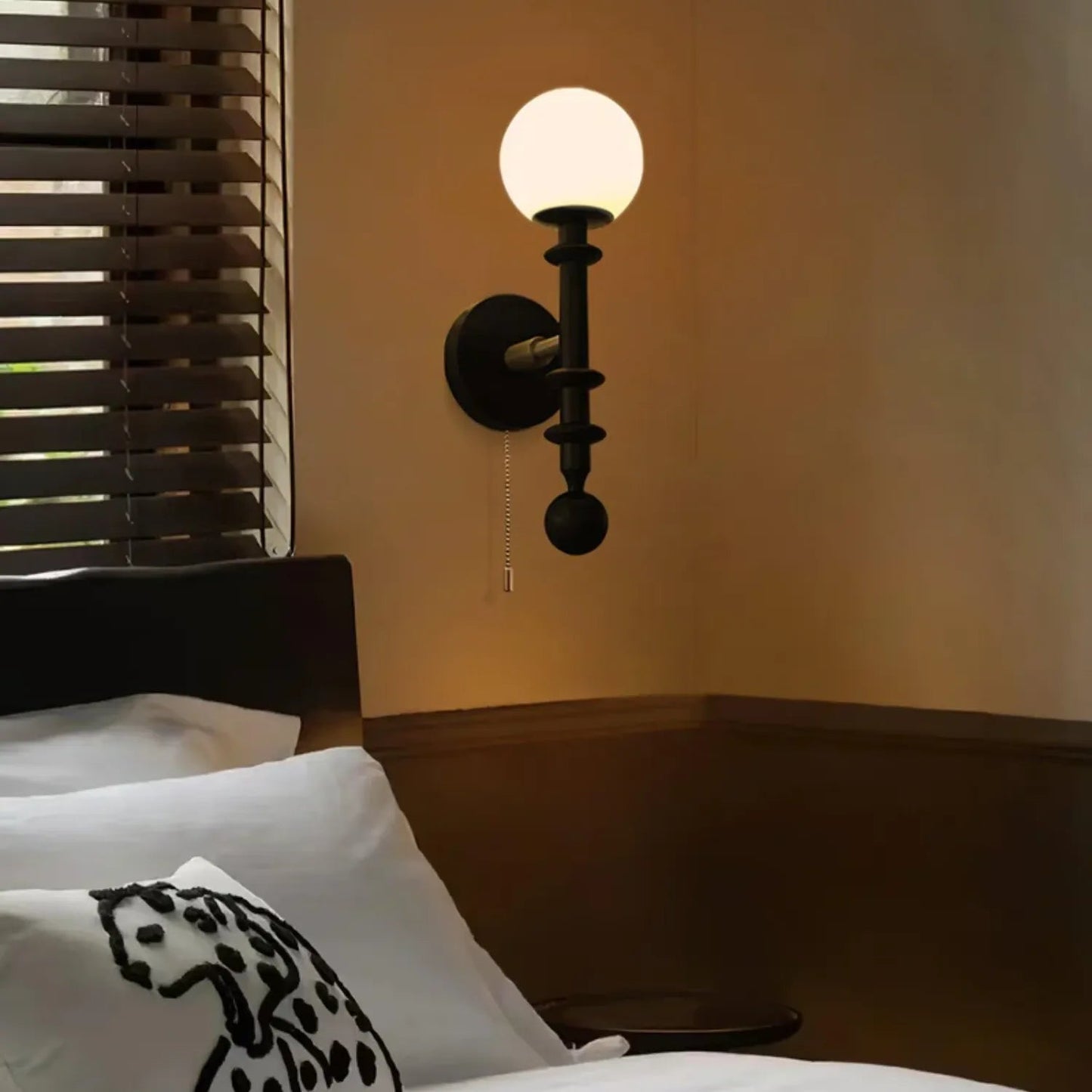 Wall Sconce Lighting Fixture | Elegant Metal and Wood Design 8