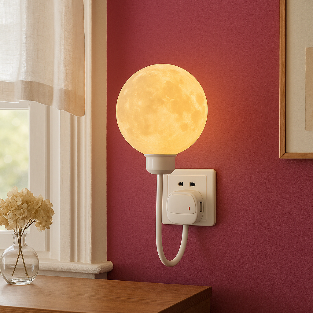Wall Sconce Lighting | Contemporary Moon Design with Soft LED Glow 2
