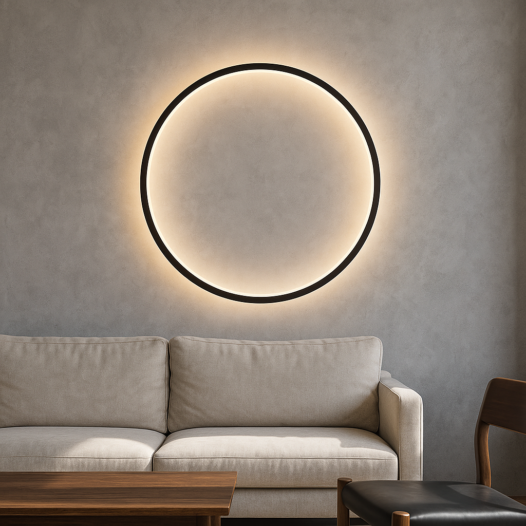 Wall Sconce Lighting | Minimalist Ring Design with Soft LED Glow 0