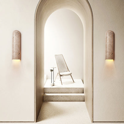 Wall Sconce | Natural Travertine with Soft Downlight for Modern Spaces 3