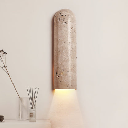 Wall Sconce | Natural Travertine with Soft Downlight for Modern Spaces 5