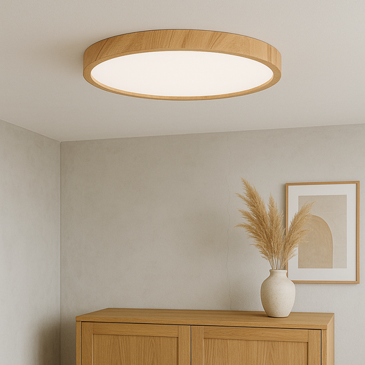 Wood Grain Ceiling Lamp | Modern Design with Soft LED Lighting 0
