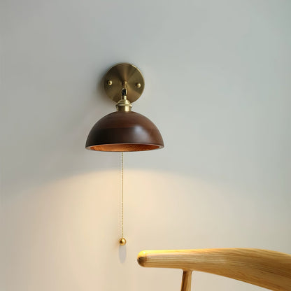 Wood Wall Sconce | Natural Walnut Design with Soft LED Light 5