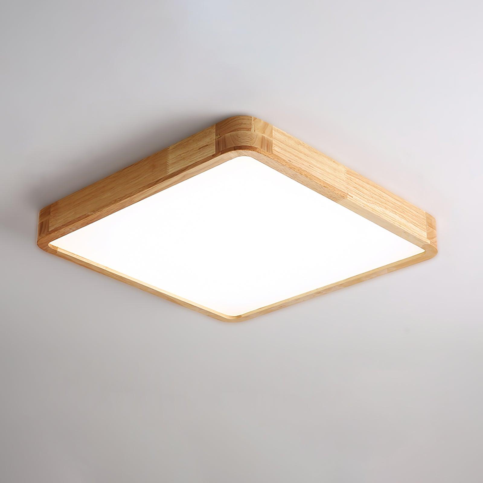 Wooden Geometric Ceiling Light | Adjustable LED with Modern Aesthetics 13