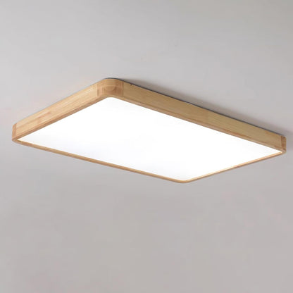 Wooden Geometric Ceiling Light | Adjustable LED with Modern Aesthetics 18