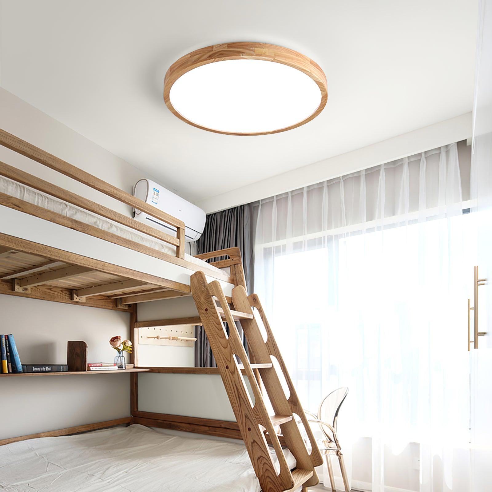 Wooden Geometric Ceiling Light | Adjustable LED with Modern Aesthetics 7