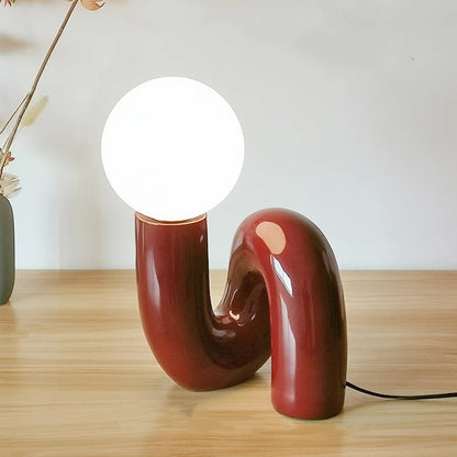 Postmodern Resin Curl Lamp | Artistic Design with Energy-Saving LED 6
