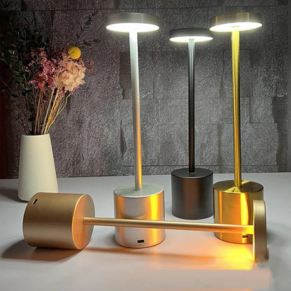 Modern Metallic Table Lamp | Sleek Design with Wireless Convenience 5