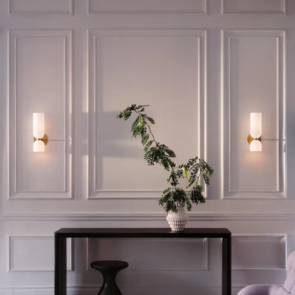 Dual Glass Wall Sconce | Modern Scandinavian Design with Warm LED Lighting 8